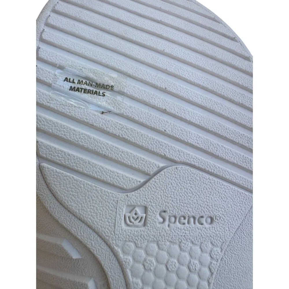 Spenco Yumi Ocean Size 8D Wide White Yellow Shell Sandal Orthotic Arch NWT